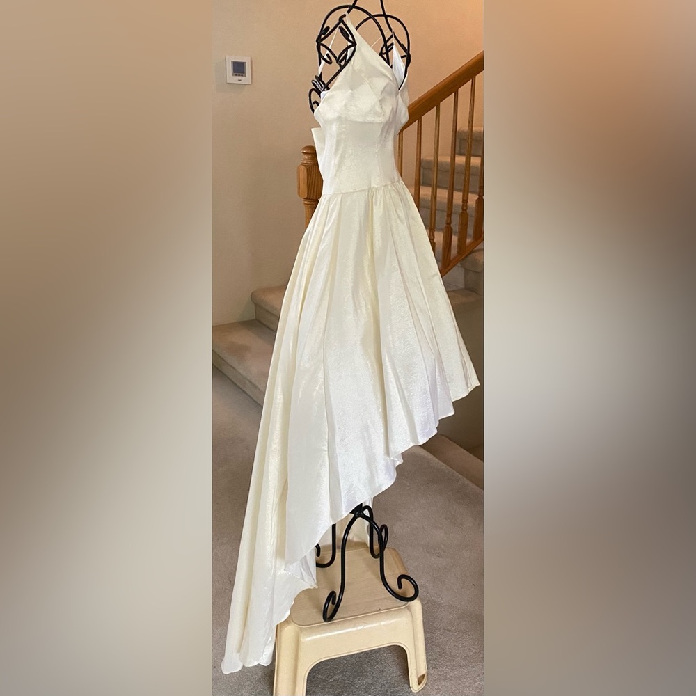 Ivory High-Low Gown - Picture 2 of 6